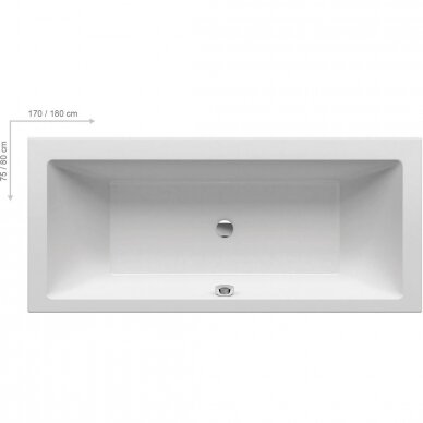 Ravak stačiakampė akrilinė vonia Formy 01 Slim 170x75cm 1