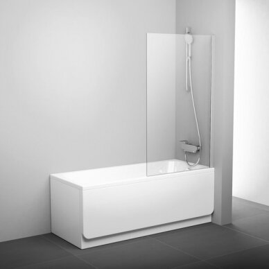 Ravak vonios sienelė PVS1 80cm blizgi+stiklas Transparent