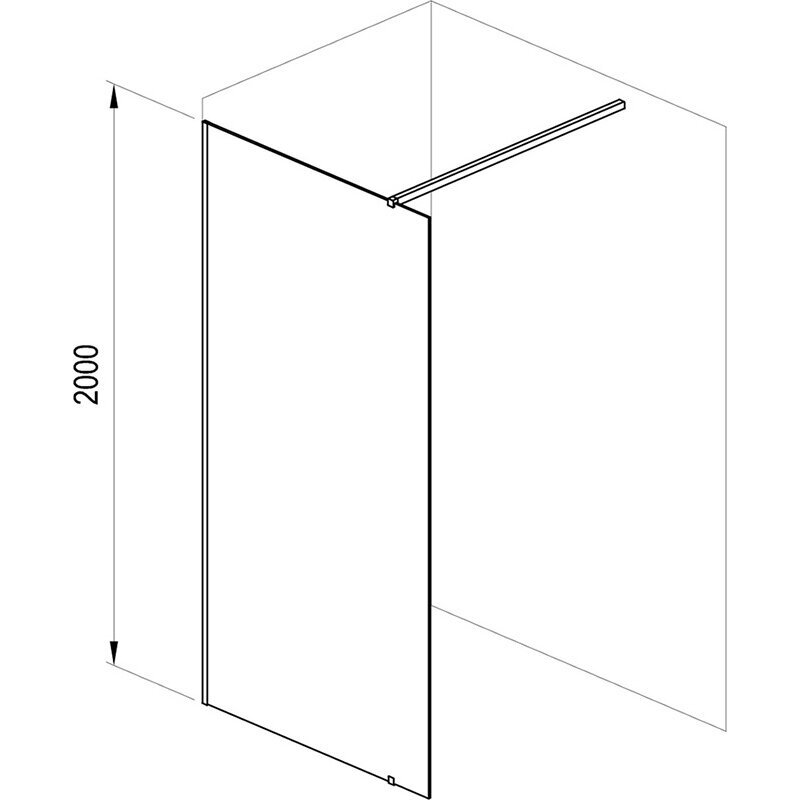 Ravak dušo sienelė Walk-In Wall 60cm, Chromas 2