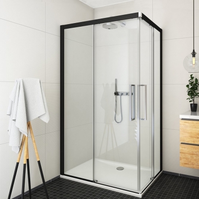 ROTH kvadratinė dušo kabina su slankiojančiomis durimis ECS2L/1000+ECS2P/1000