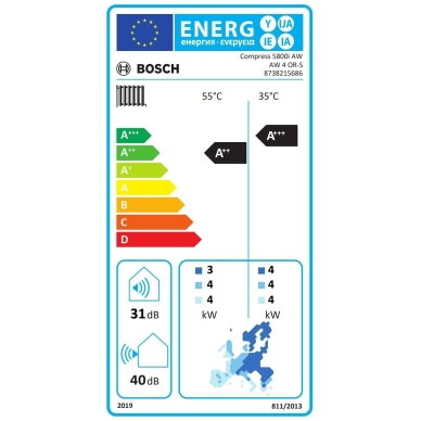 Šilumos siurblys oras-vanduo Bosch Compress 5800i AW 4 OR-S 3