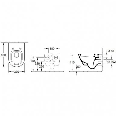Villeroy&Boch pakabinamas unitazas Subway 2.0 su Soft-Close dangčiu 1
